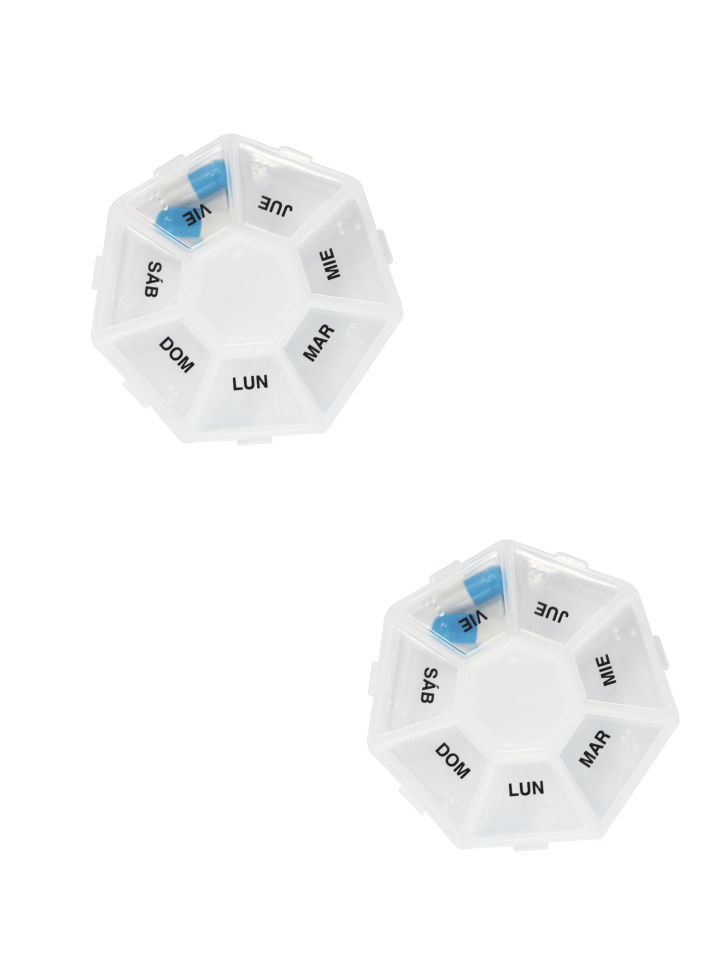 Pastillero Semanal Circular (pkg 2) | SC-P005