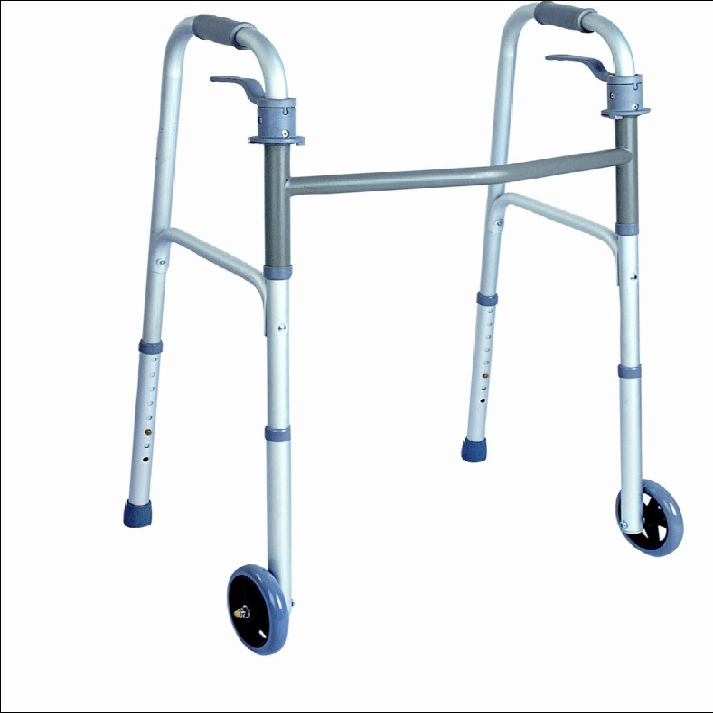 Andadera plegable de aluminio con doble paleta | DA-783